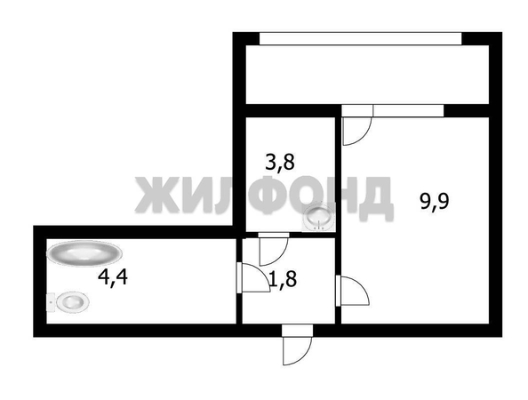 
  Продается 1-комн. квартира 19 м². Фото 9.