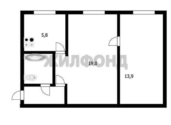 
  Продается 2-комн. квартира 44.5 м². Фото 9.