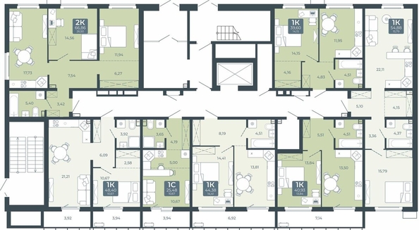 
  Продается 2-комн. квартира 66.86 м², в ЖК Дом в Мичуринском, блок 2. Фото 1.