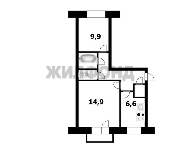 
  Продается 2-комн. квартира 43.1 м². Фото 20.