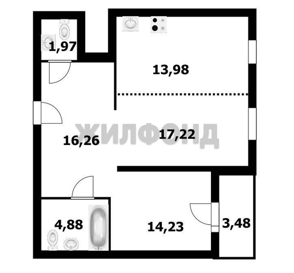 
  Продается 2-комн. квартира 72 м², в ЖК Кларус-парк. Фото 22.