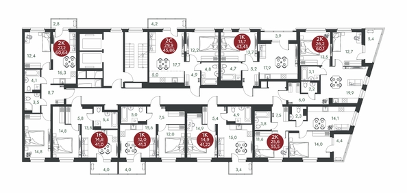 
  Продается 2-комн. квартира 55.5 м², в ЖК Скандинавские кварталы, дом 1. Фото 1.