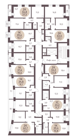
  Продается 1-комн. квартира 34.8 м², в ЖК Зеленый город, дом 1. Фото 1.