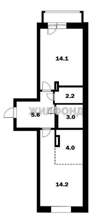 
  Продается 2-комн. квартира 43.1 м². Фото 10.