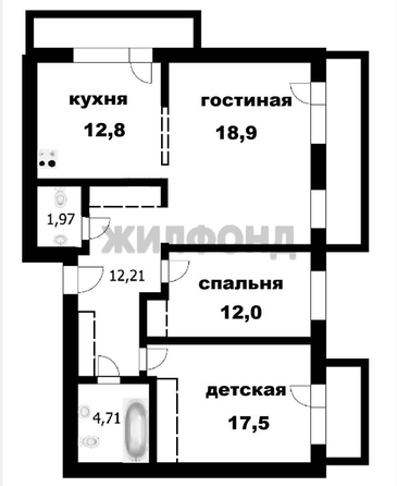 
  Продается 3-комн. квартира 84 м². Фото 45.