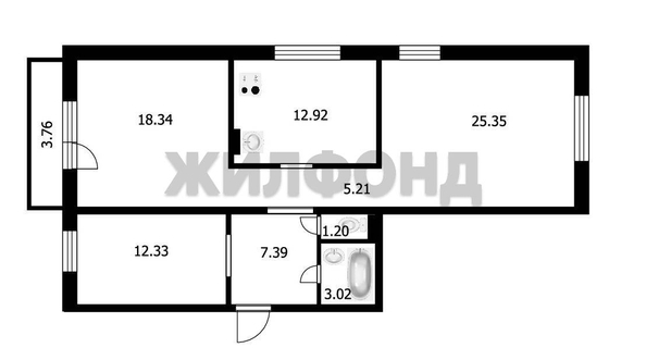 
  Продается 3-комн. квартира 88 м². Фото 15.