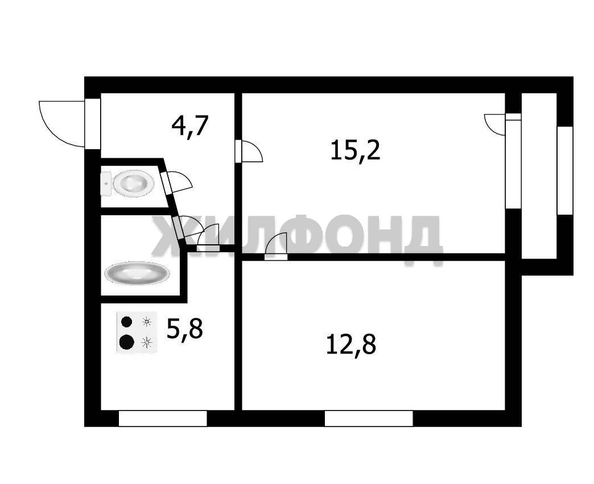 
  Продается 2-комн. квартира 41.6 м². Фото 15.