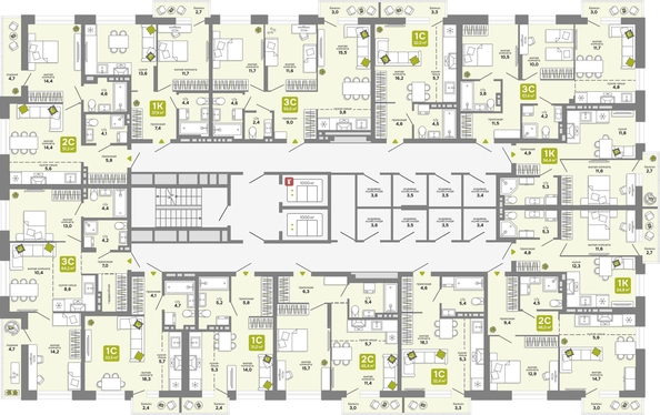 
  Продается 2-комн. квартира 45.4 м², в ЖК Счастливый квартал, дом 3. Фото 1.