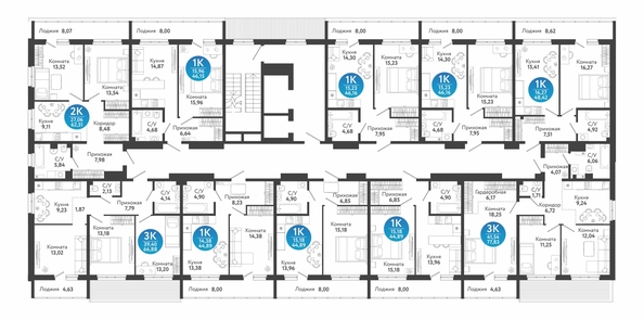 
  Продается 2-комн. квартира 62.51 м², в ЖК Семейный квартал, дом 4. Фото 1.