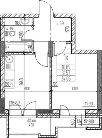 
  Продается 1-комн. квартира 31.57 м², в ЖК Чернышевский, корп 3.3. Фото 1.