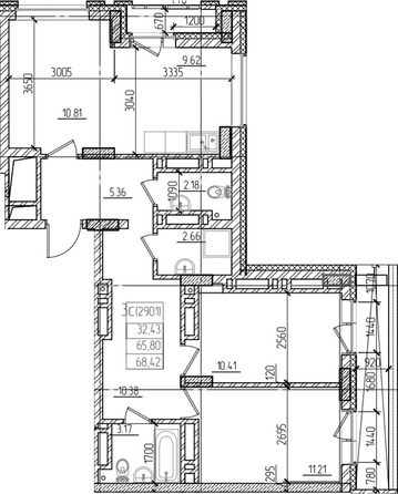 
  Продается 2-комн. квартира 65.8 м², в ЖК Чернышевский, корп 3.3. Фото 1.
