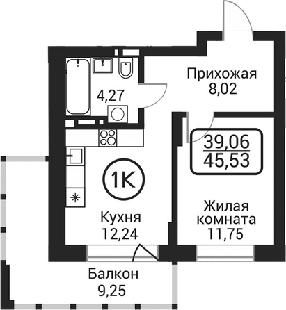 
  Продается 1-комн. квартира 36.28 м², в ЖК Пегас. Фото 1.