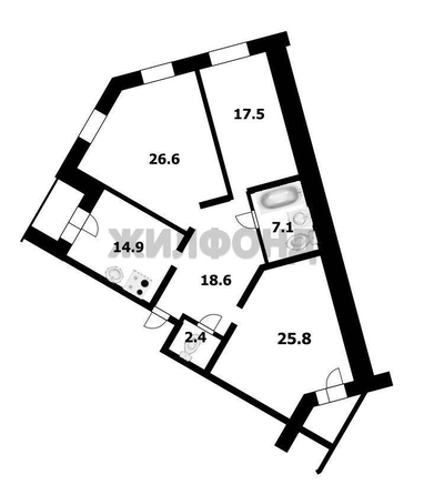 
  Продается 3-комн. квартира 113 м². Фото 6.