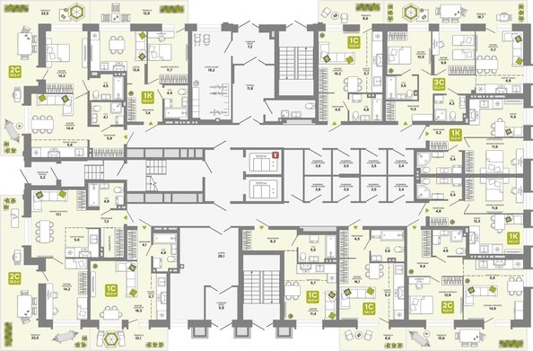 
  Продается 1-комн. квартира 34.1 м², в ЖК Счастливый квартал, дом 2. Фото 1.
