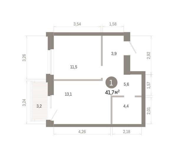 
  Продается 1-комн. квартира 41.72 м², в ЖК Город на озере. Фото 1.