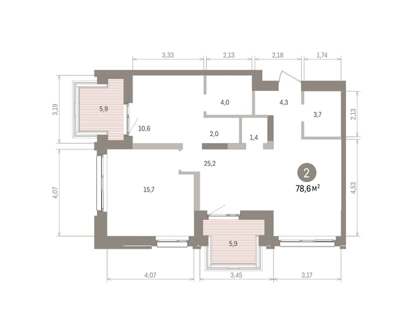 
  Продается 2-комн. квартира 78.57 м², в ЖК Европейский берег, дом 32. Фото 1.