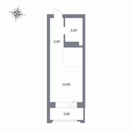 
  Продается студия 25.2 м², в ЖК Державина, 50. Фото 1.