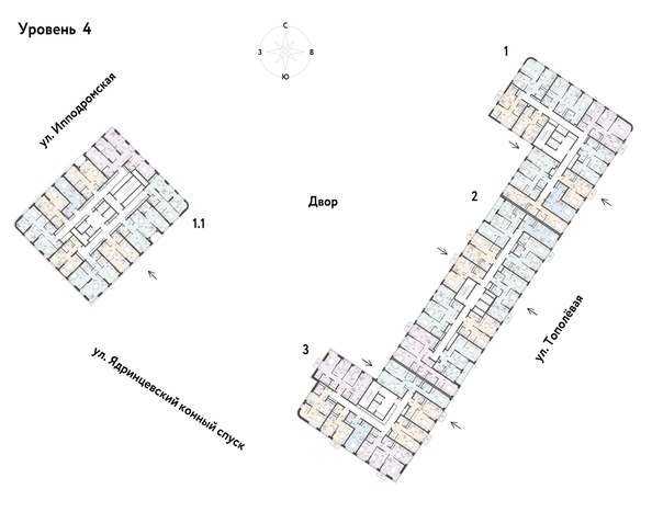 
  Продается 2-комн. квартира 69.33 м², в ЖК Страна.Тополевая, к 1. Фото 1.