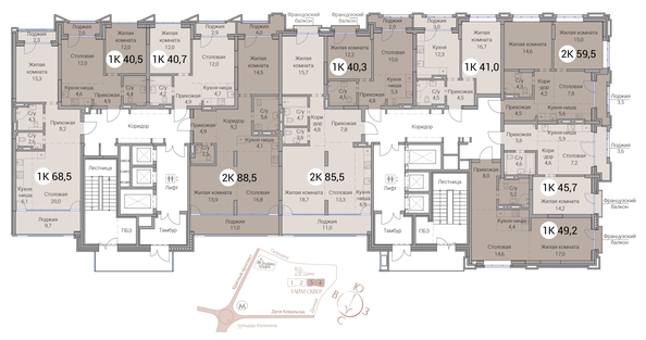 
  Продается 3-комн. квартира 88.5 м², в ЖК Тайм Сквер. Фото 19.