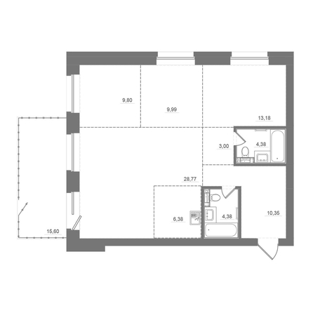 
  Продается 3-комн. квартира 105.82 м², в ЖК Спектр, дом 10. Фото 2.