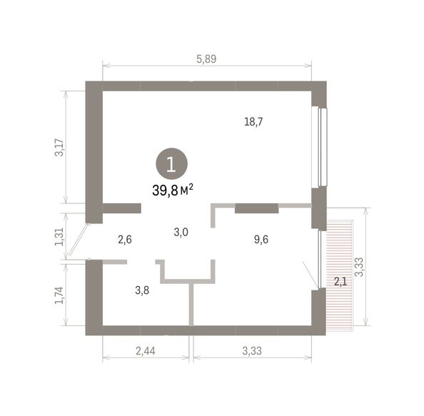 
  Продается 1-комн. квартира 39.8 м², в ЖК Лебедевский квартал, д 1. Фото 1.