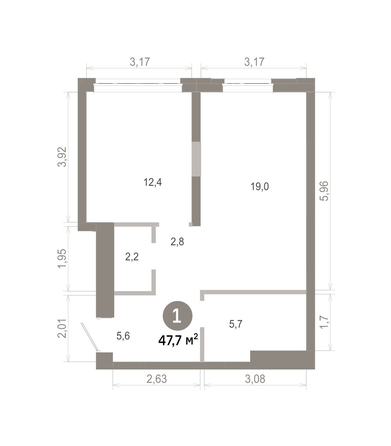 
  Продается 1-комн. квартира 47.65 м², в  Квартал Молодость, дом 1. Фото 2.