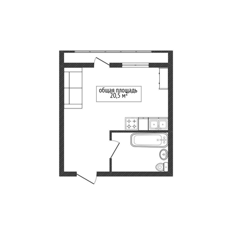 
  Продается студия 20.5 м². Фото 1.