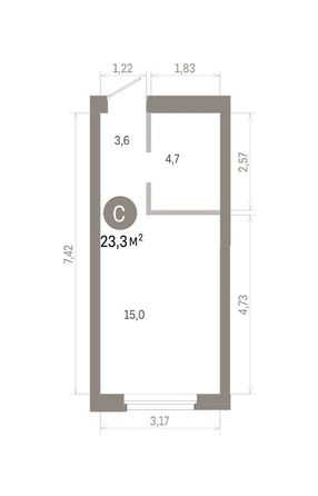 
  Продается студия 23.28 м², в ЖК Город на озере. Фото 1.