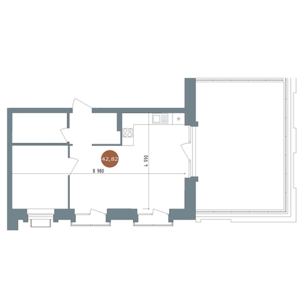 
  Продается 2-комн. квартира 52 м², в  19/56 Кварталы Телецентра, 2. Фото 1.
