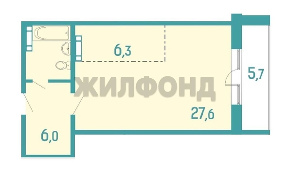 
  Продается студия 45 м², в ЖК Аквамарин, дом 1/2. Фото 20.