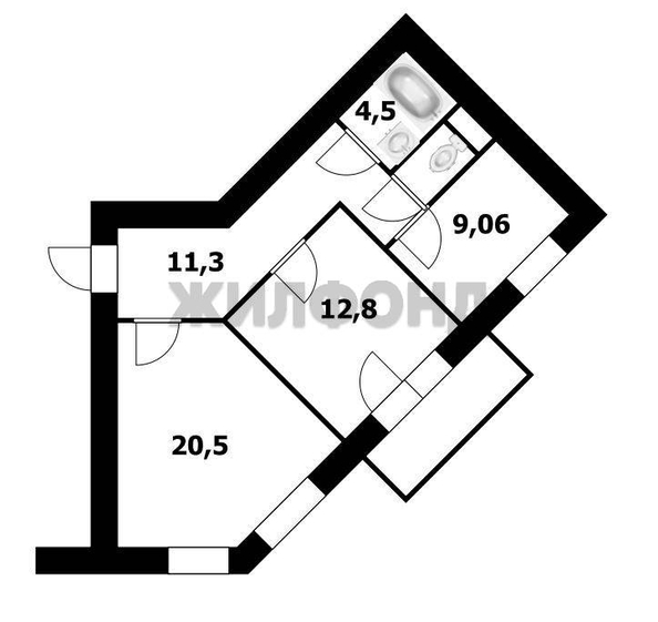 
  Продается 2-комн. квартира 61 м². Фото 31.