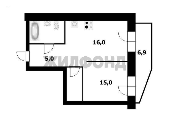 
  Продается 2-комн. квартира 40.5 м². Фото 1.
