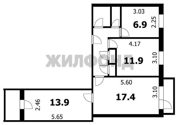 
  Продается 3-комн. квартира 60.2 м². Фото 10.