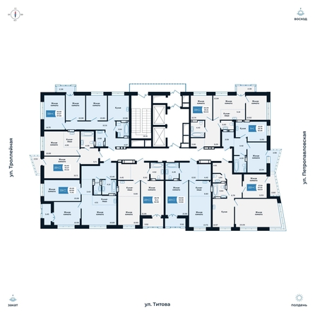 
  Продается 3-комн. квартира 71.62 м², в ЖК Салют, дом 1. Фото 1.