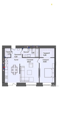
  Продается 2-комн. квартира 70 м², в ЖК Переулок Бульварный, дом 1. Фото 6.