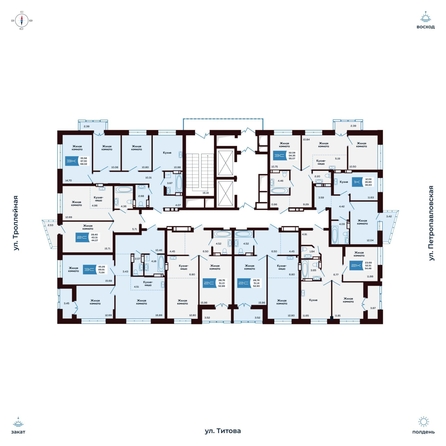 
  Продается 3-комн. квартира 71.64 м², в ЖК Салют, дом 1. Фото 1.
