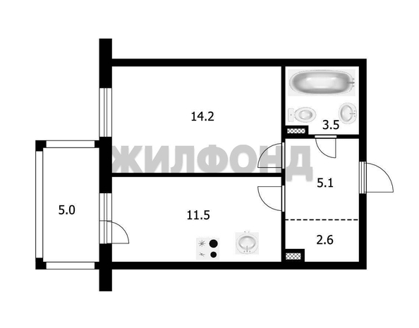 
  Продается 1-комн. квартира 36.9 м², в ЖК Акация на Ватутина, дом 4. Фото 19.