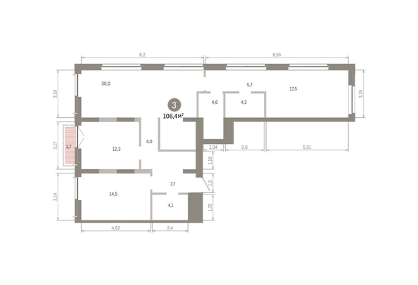 
  Продается 3-комн. квартира 106.37 м², в ЖК Европейский берег, дом 45. Фото 1.