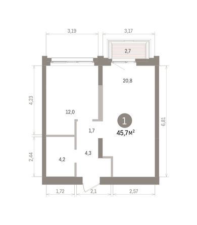 
  Продается 1-комн. квартира 45.65 м², в ЖК Европейский берег, дом 32. Фото 1.