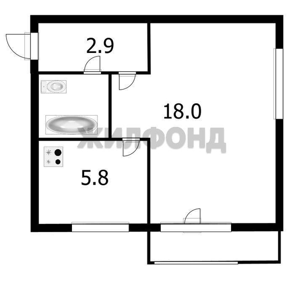 
  Продается 1-комн. квартира 30.5 м². Фото 13.