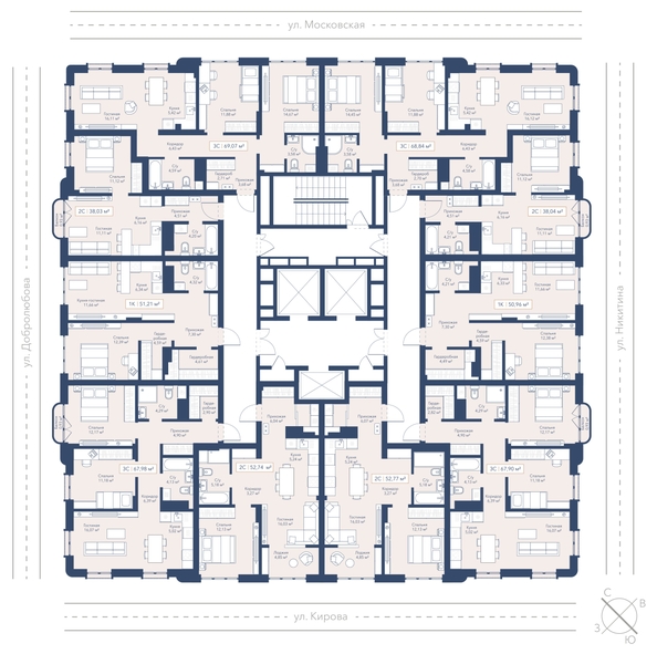 
  Продается 1-комн. квартира 38.03 м², в ЖК Виларт, дом 2. Фото 2.