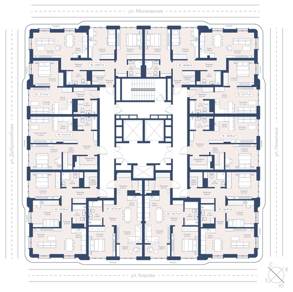 
  Продается 1-комн. квартира 37.11 м², в ЖК Виларт, дом 2. Фото 2.