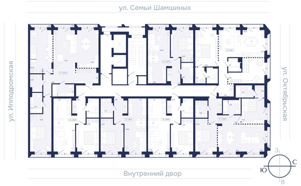 
  Продается 1-комн. квартира 46.91 м², в ЖК Юнити Центр. Фото 2.