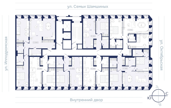 
  Продается 1-комн. квартира 46.91 м², в ЖК Юнити Центр. Фото 2.
