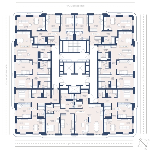
  Продается 2-комн. квартира 73.17 м², в ЖК Виларт, дом 2. Фото 2.
