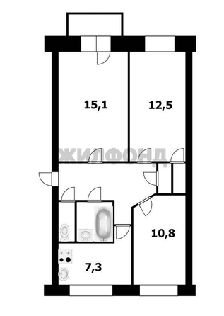 
  Продается 3-комн. квартира 58.3 м². Фото 16.