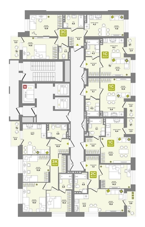 
  Продается студия 30 м², в ЖК Счастливый квартал, дом 1. Фото 1.