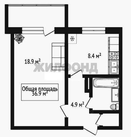 
  Продается 1-комн. квартира 37 м². Фото 12.