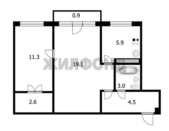 
  Продается 2-комн. квартира 44.7 м². Фото 8.