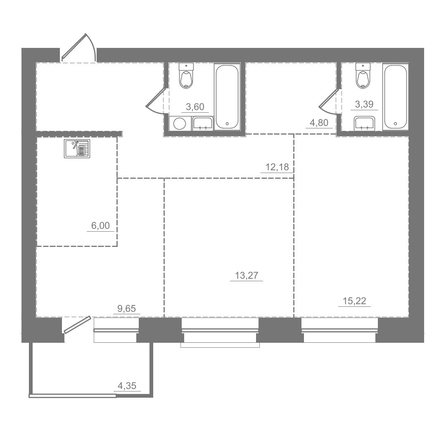 
  Продается 2-комн. квартира 72.46 м², в ЖК Спектр, дом 9. Фото 4.